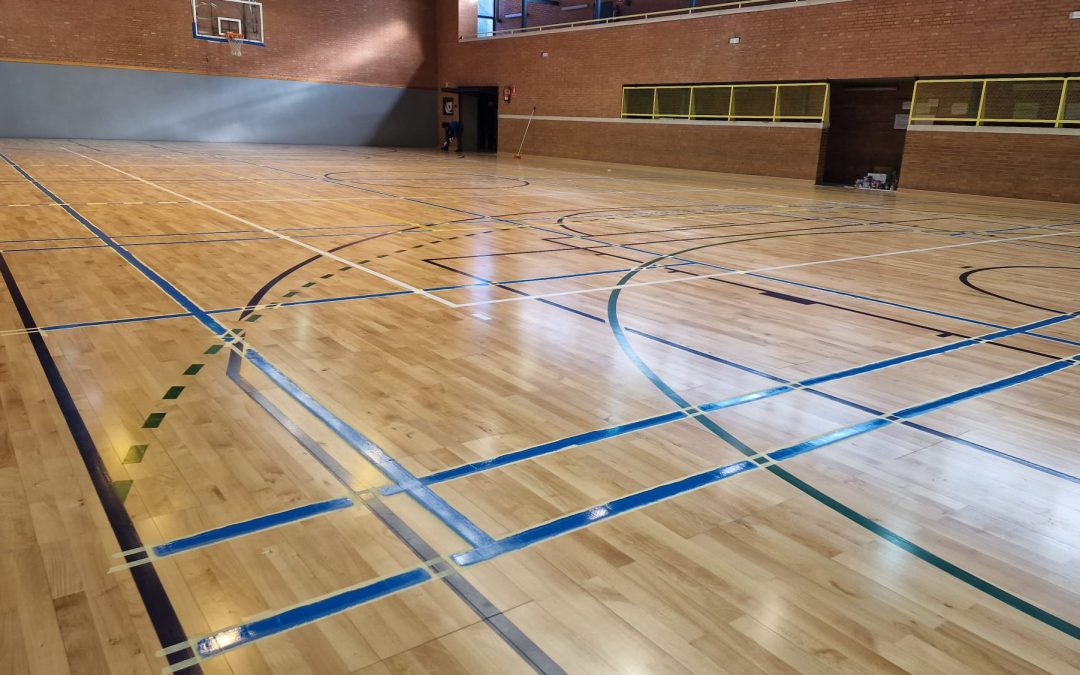 Nuevo pavimento Polideportivo de Leganés